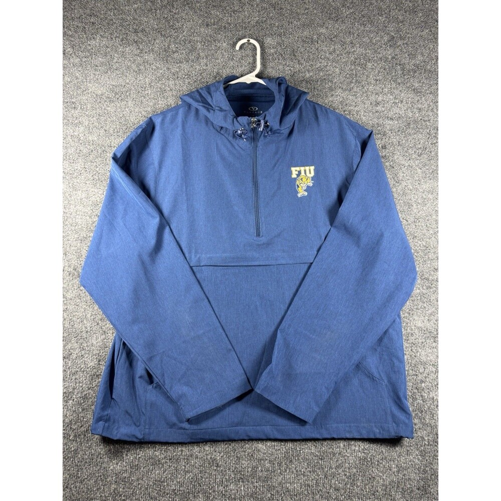 Vantage Men's Blue Pullover Stretch Anorak Jacket Wind Water Repellent Large